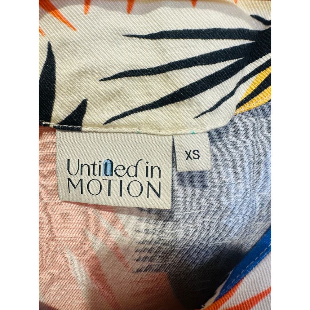 UNTITLED IN MOTION Multicolored Abstract Stars Moon Front Button Mini Dress XS - Picture 9 of 15